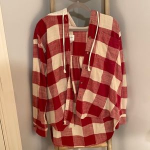 American Eagle Hooded Flannel